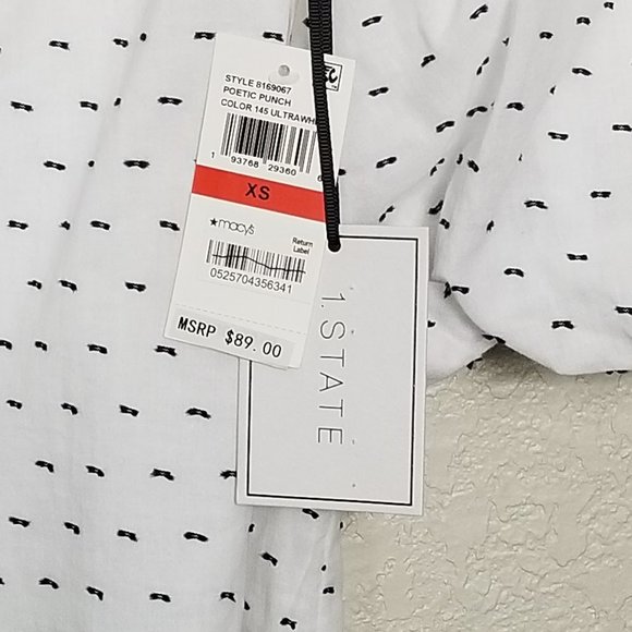 1. State Women's Ruffled Off-The-Shoulder Top XS - Picture 5 of 6